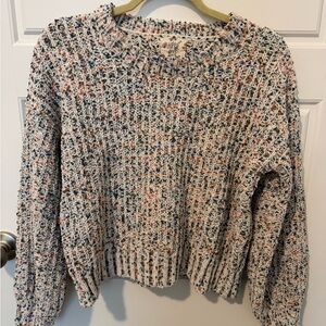 Speckled knit sweater